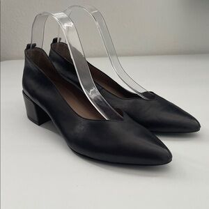 7Mil Poland Super Soft Black Leather Pumps Size 38 US 7.5